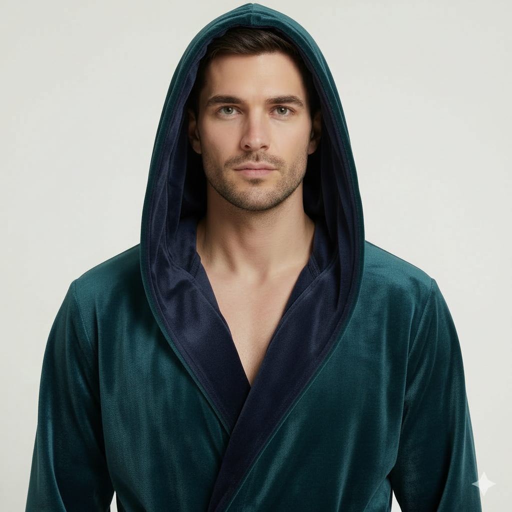 Men’s Robe with Hood – Ultra-Soft Plush Comfort for Everyday Use
