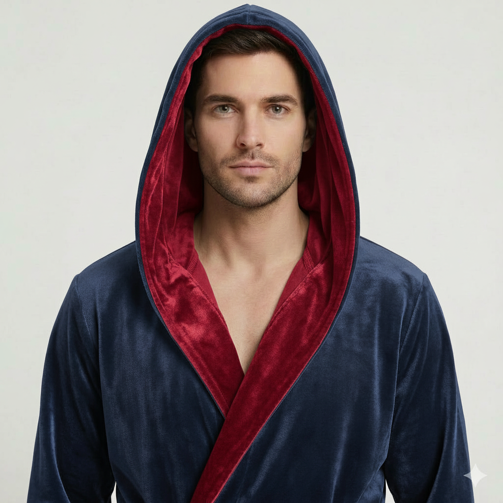 Men’s Robe with Hood – Ultra-Soft Plush Comfort for Everyday Use
